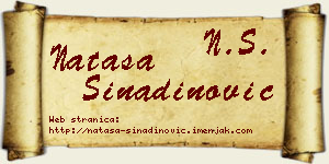 Nataša Sinadinović vizit kartica
